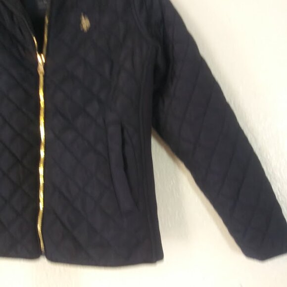 U.S. Polo Assn. women's size M navy blue quilted jacket - Picture 5 of 16